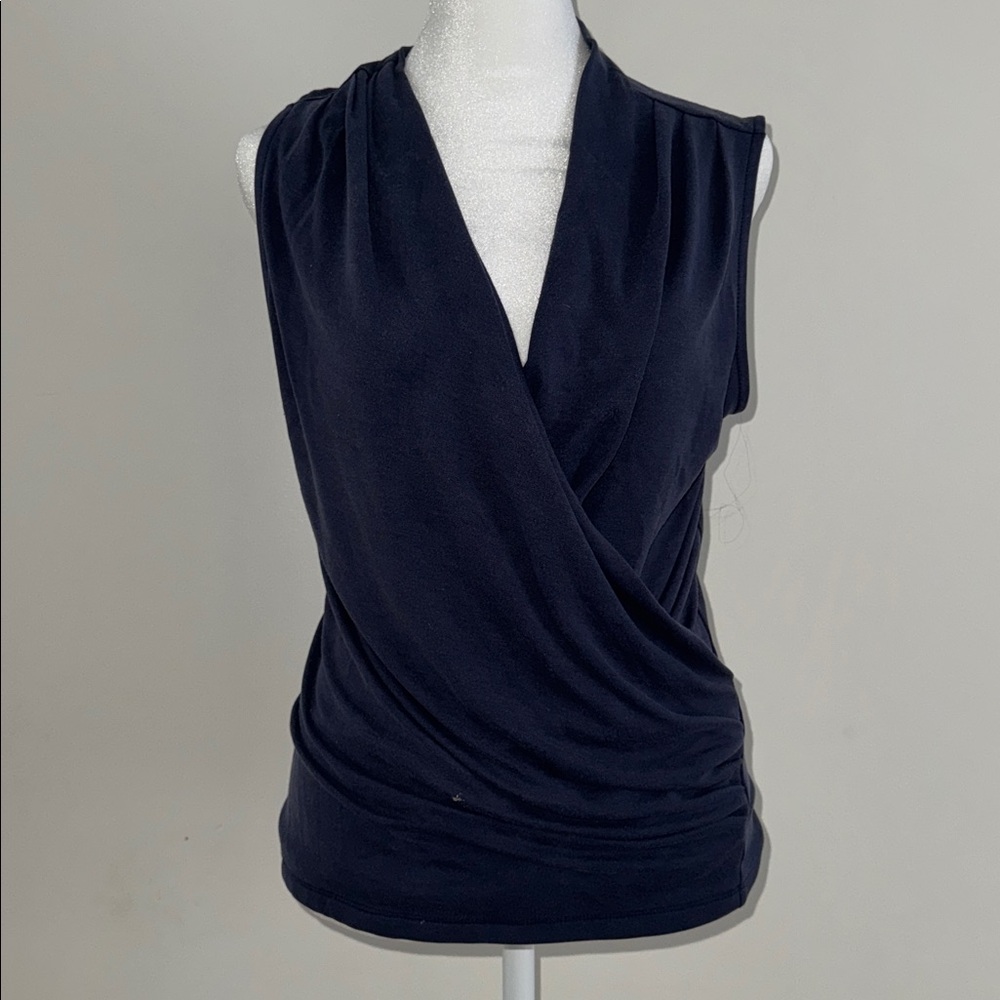 Banana Republic Deep Blue Draped Blouse